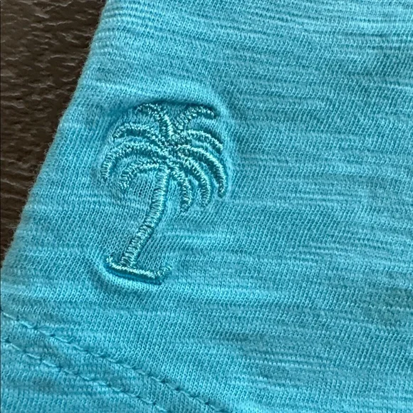 Lilly Pulitzer Aqua Etta Slub Cotton Shirt, size S, like new - Picture 2 of 4